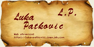 Luka Patković vizit kartica